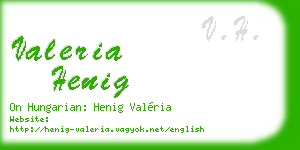 valeria henig business card