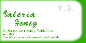 valeria henig business card